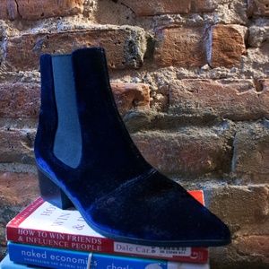 Blue Velvet ASOS Chelsea Boots